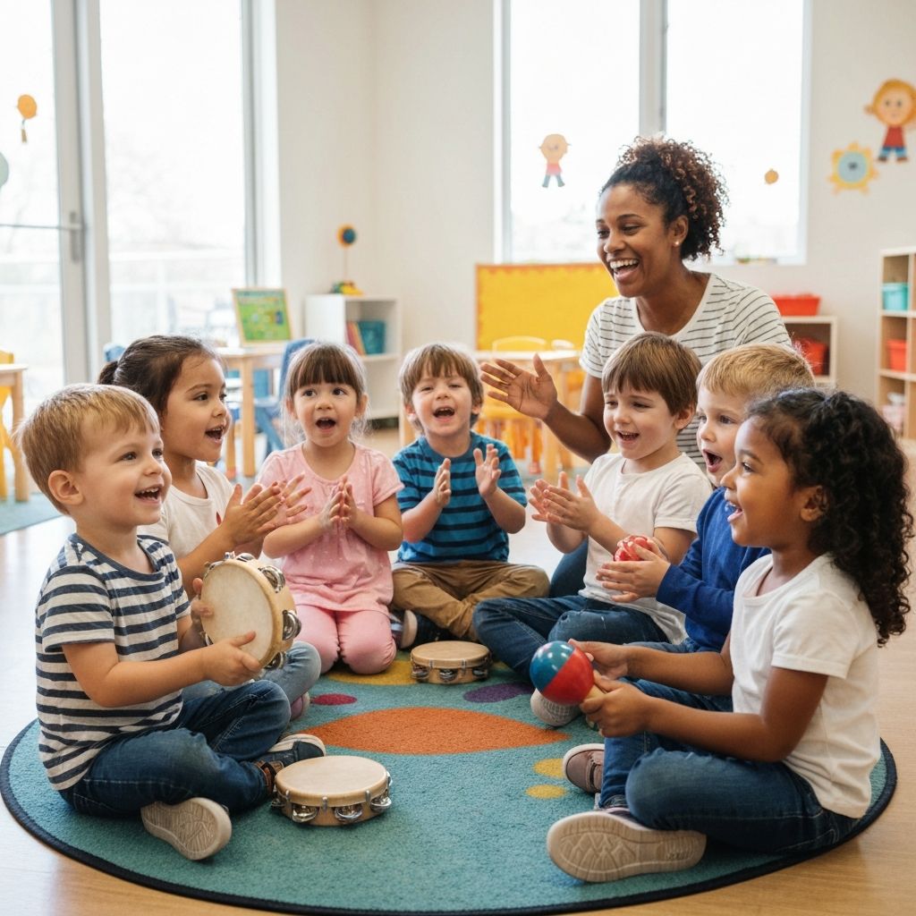 Music and movement class at Kidzee Maduravoyal